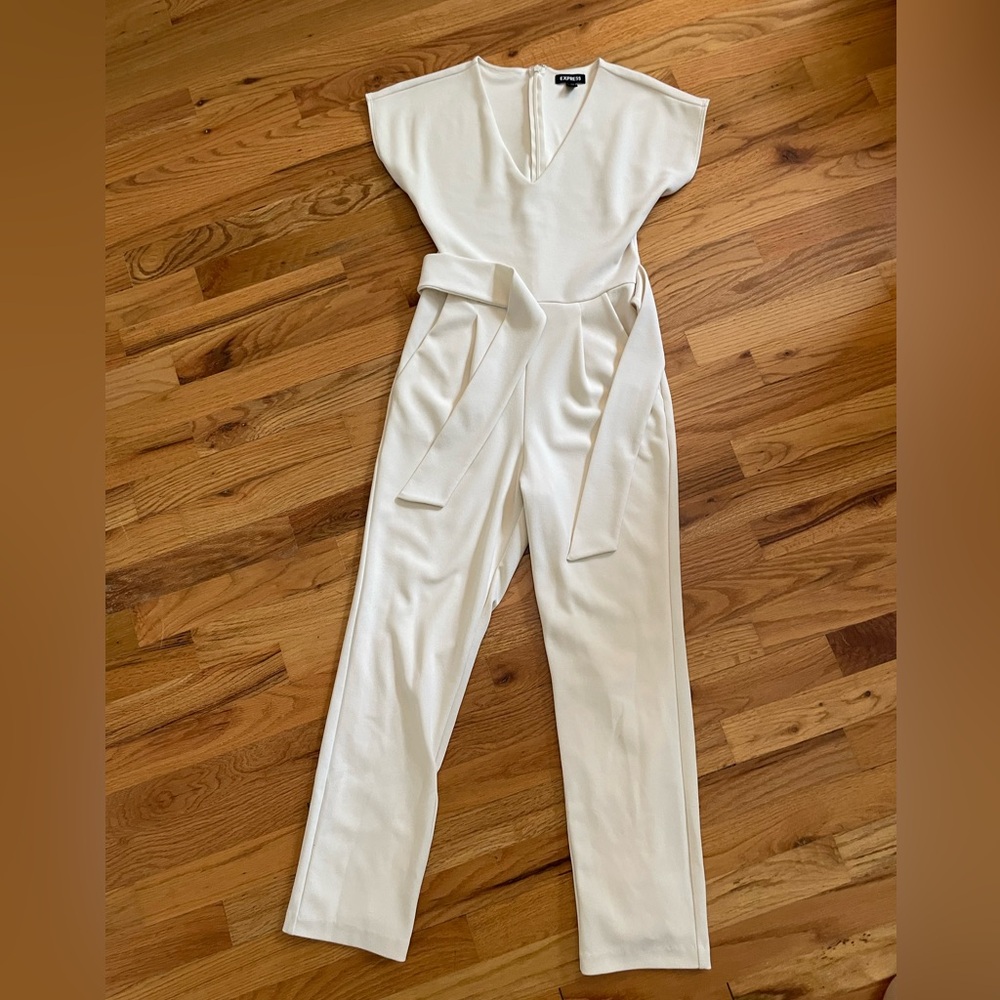 Express White Jumpsuit